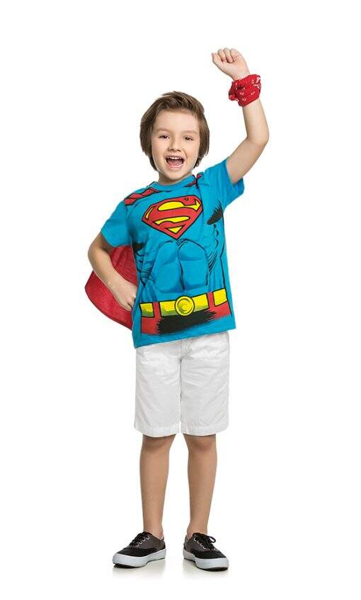 Camiseta Superman com Capa-Kamylus-MegaKIDS